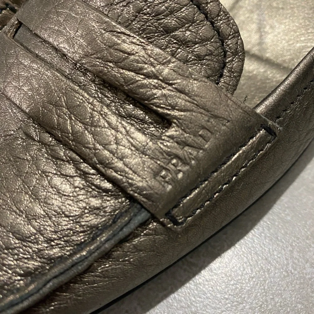 Prada Women's Bronze Leather Loafers - Picture 3 of 13